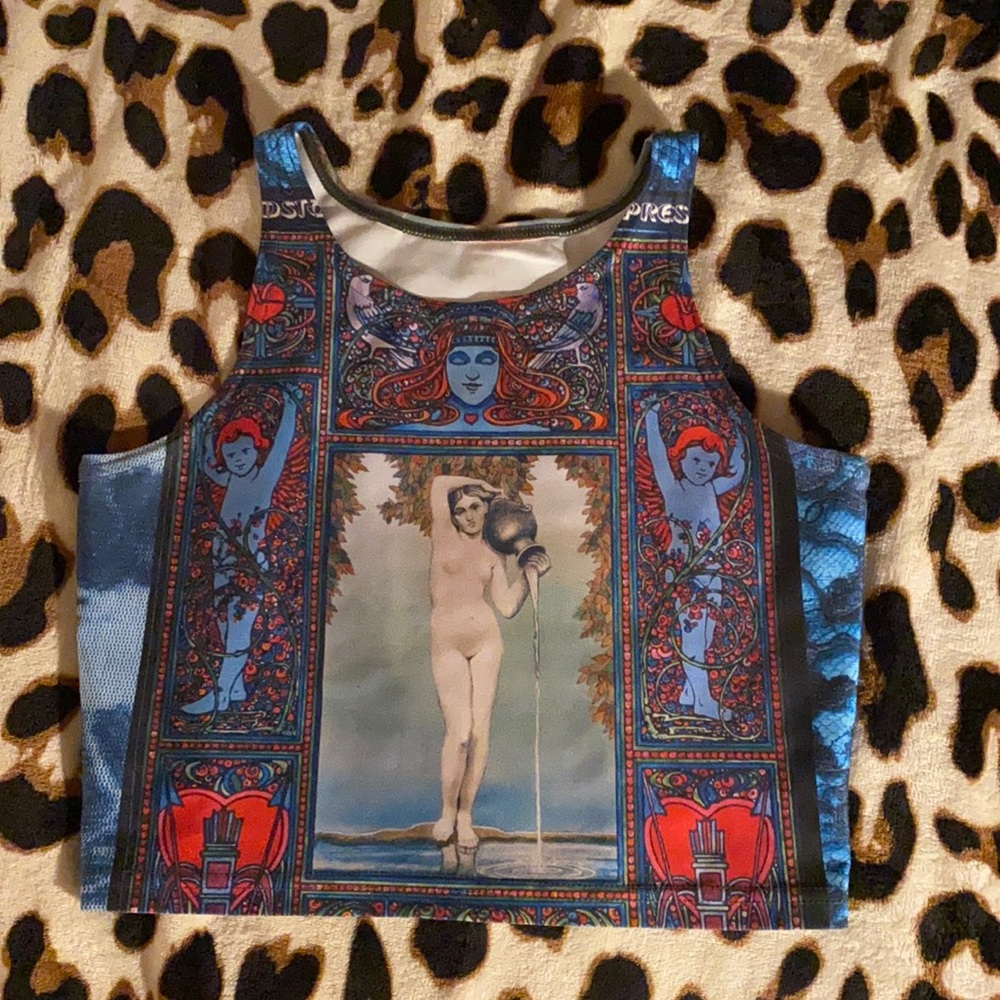 Lovie Dovey Woodstock 1969 Tank top/Bathing suit top. Original concert poster.